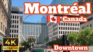 Montréal Canada 🇨🇦  Downtown Summer  4K Walking Tour [upl. by Ila148]