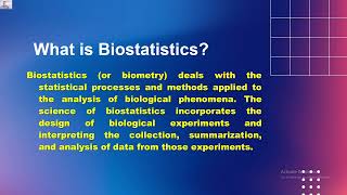 BIOSTATISTICS PART1 AFSOMALI [upl. by Peedus]