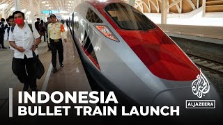 Indonesia launches Chinabacked Southeast Asia’s first bullet train [upl. by Trellas]