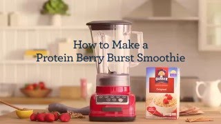 How To Make A Protein Berry Smoothie with Oats  Quaker® [upl. by Marfe943]