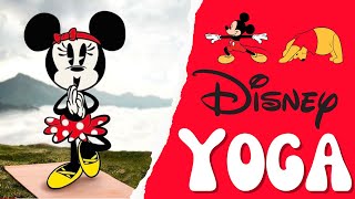 Disney Yoga  Calming yoga for Kids  PE Cool Down  Brain Break  Mickey and Friends [upl. by Yrakcaz]