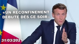 RECONFINEMENT CE SOIR ET FERMETURE DES ECOLES  DISCOURS MACRON 20H [upl. by Hajan]