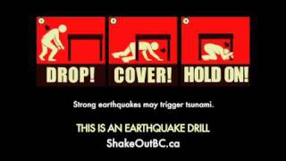 ShakeOut BC Drill Broadcast Video with Sound Effects [upl. by Ahsatel367]