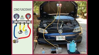 FUNCIONAMIENTO DE MANOMETROS CARGA DE ACEITE Y REFRIGERANTE EN AUTOMOVIL [upl. by Lachance680]