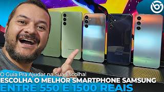 Escolhendo o MELHOR SMARTPHONE SAMSUNG  de 550 Até 1500 Reais [upl. by Adnorat424]