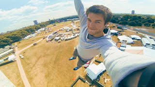 Hanging From A 100 Meter Crane In Hyde Park London [upl. by Lorette740]