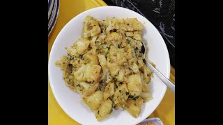 Appetizing n easy recipe fried cauliflower n potato cubes [upl. by Laen]