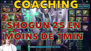 COACHING 25 SHOGUN DE L’ÉTAPE 21 À LA 25 EN 50 SECONDES  Raid shadow legends fr [upl. by Matteo906]