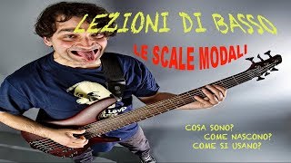 Lezione di basso n 12 Le scale Modali [upl. by Dream]