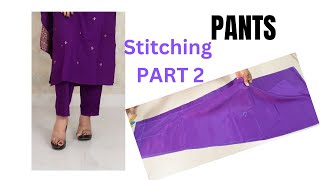 EP 2 Cigarette pantstrousers or Churidar bottom Part 22  cutting and stitching tutorial [upl. by Atsahc]