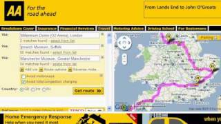 Using the AA Route Planner for Planning a UK Road Trip [upl. by Alehs]