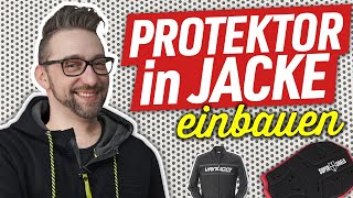 Rückenprotektor in Motorradjacke einbauen [upl. by Paula]