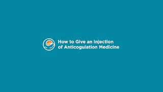 How to Give an Injection of an Anticoagulation Medicine [upl. by Peskoff384]