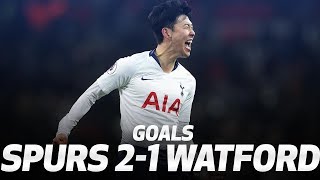 HEUNGMIN SON AND FERNANDO LLORENTE GOALS  Spurs 21 Watford [upl. by Aika]