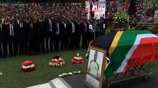 Thousands Gather For African Footballer Senzo Meyiwa Funeral [upl. by Flinn]