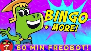 Bingo AND MORE  OVER 60 MINUTES Of Songs For Kids  Fredbot Nursery Rhymes [upl. by Ann-Marie]