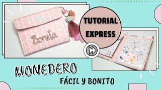 MONEDERO FÁCIL Y BONITO  Tutorial Express Shorts [upl. by Floria]