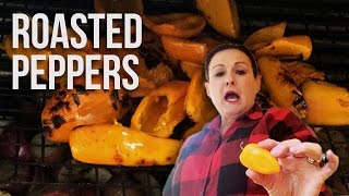 How to Make Grilled Roasted Pepper Recipe on Grilla Pellet Grill  Tina The Grilla Girl [upl. by Wilder]