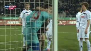 St Pauli goalkeeper scores header v Paderborn 010413 [upl. by Arayt]