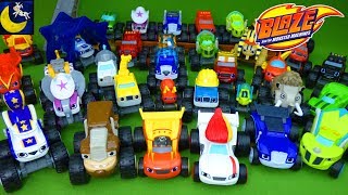 LOTS of Blaze and the Monster Machines Toys Diecast Race Cars Wild Wheels Animals Crusher Pickle Toy [upl. by Sher]