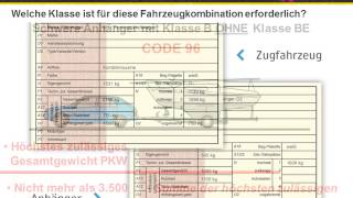 Führerschein Anhänger mit B Lenkberechtigung BE [upl. by Vilma645]