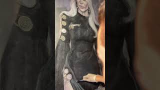 Donatella Versace painter donatella donatellaversace versace fashionart artisticjourney [upl. by Nauwtna]