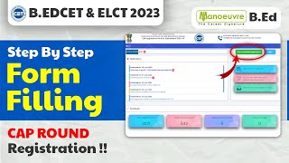 MAH BEDCET amp ELCT 2023  Step By Step CAP Application Form Filling  CAP Round Registration Update [upl. by Ssepmet382]