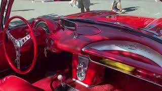 C1 Corvette “lil’ red Corvette” walkaround and drive off [upl. by Ahsenhoj]