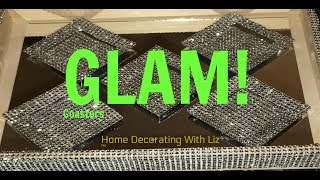 DIY  Bling Glam Out Coasters [upl. by Kamat]