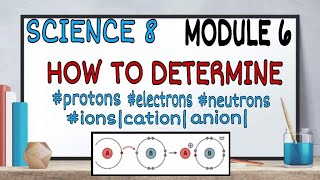 HOW TO DETERMINE THE NUMBER OF ELECTRON PROTON NEUTRON AND ION IN AN ATOM SCIENCE 8 MODULE 6 [upl. by Harbour]