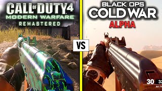 Call of Duty MW REMASTERED vs BLACK OPS COLD WAR ALPHA — Weapons Comparison [upl. by Raphael479]