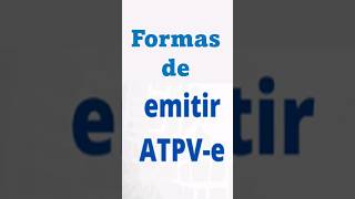 Formas de emitir o ATPVe [upl. by Eidroj]