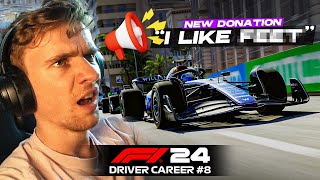 TTS DONOS AROUND MONACO  F1 24 Driver Career 8 [upl. by Paget]