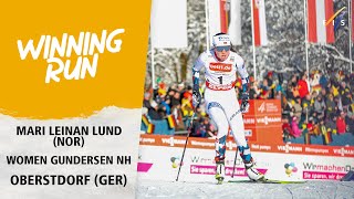 Mari Leinan Lund claims maiden World Cup win  FIS Nordic Combined World Cup 2324 [upl. by Winser]