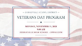 Dodgeville School District Veterans Day Program 2024 [upl. by Forsyth247]