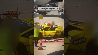 Pilot Tries Lamborghini Airport Follow Me Car [upl. by Ellesirg]