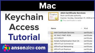 How to Use Keychain Access for Mac  Tutorial [upl. by Questa399]