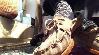 Office Shoe Play And Footwear Abuse Wearing Suede Sperry TopSiders Boat Shoes [upl. by Ardnohs]