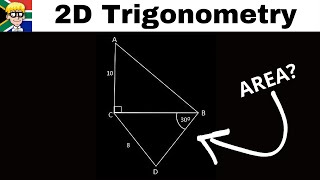 2D Trigonometry Example with area [upl. by Romona521]