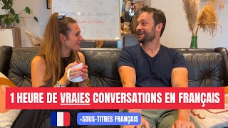 1 hour REAL French conversations 🇫🇷 with subtitles [upl. by Airt789]