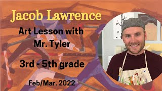 Jacob Lawrence  Art Lesson 3rd5th Grade [upl. by Annaiel]