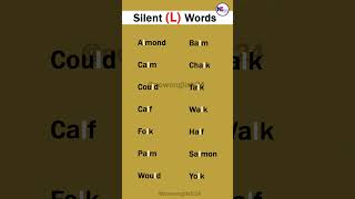 Words with Silent Letter L shorts vocabulary [upl. by Akiner]