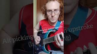 Alt picking Start With Upstroke amp Start on a Downstroke [upl. by Ahsatsana]