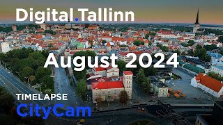 DigitalTallinn CityCam Timelapse  August 2024 [upl. by Lothario]