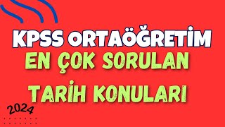 5 İşte KPSS Ortaöğretim Tarihte En Önemli Konular  Ali Gürbüz  KPSS Ortaöğretim 2024 kpss [upl. by Ayidah]