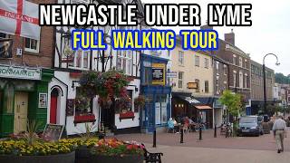 A Walk in NEWCASTLE UNDER LYME Town Centre  Staffordshire  Walking Tour [upl. by Marteena]