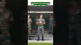 MS Dhonis Fun and candid chat with soldiers Mustwatch moment shorts ✅ youtube [upl. by Bink]