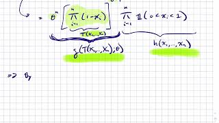 Finding a sufficient statistic by factorization [upl. by Alden]