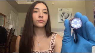 ASMR cranial nerve exam 🧠✨ flashlightglove soundssharp or dull  soft spoken lofi [upl. by Venterea]