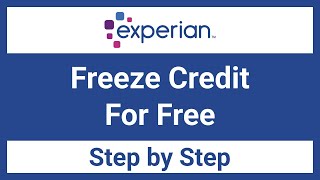 How to Freeze Credit with Experian  Step by Step [upl. by Siegfried]